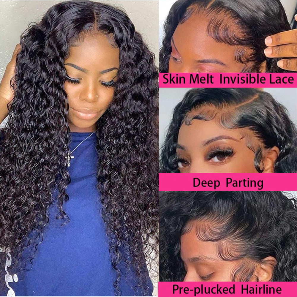Deep Wave T-Part Frontal Hair Wig - Hairland